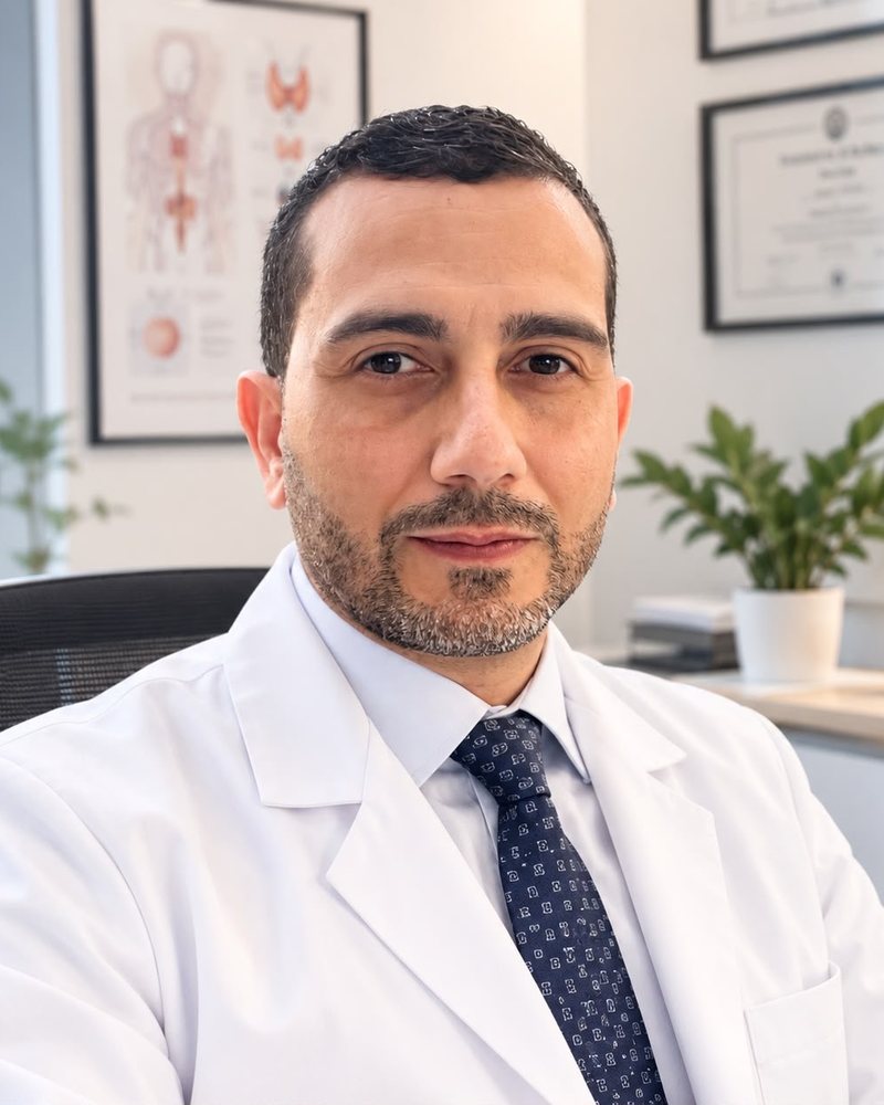 Dr Hicham Berrada dans son cabinet à Casablanca